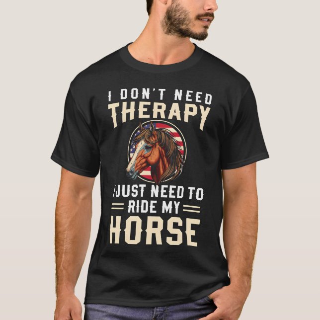 T-shirt Cavalière à cheval équitation saut d'obstacles rét (Devant)