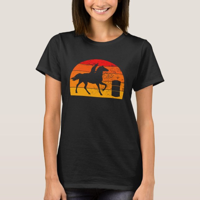 T-shirt Cavalière de course de tonneaux Course de tonneaux (Devant)
