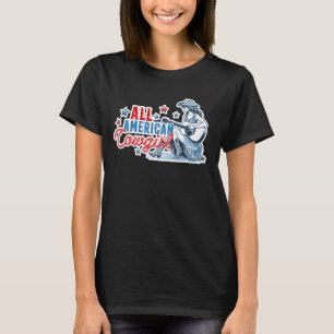 T-shirt Cavalière de l'Ouest de Femme de Cowgirl Américain