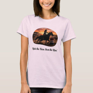 T-shirt Cavalière de rodéo féminine