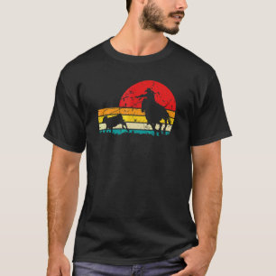 T-shirt Cavalière de Roping Séparée Graphique de Rodéo Rét