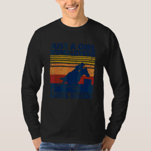 T-shirt Cavalière de tonneau juste une fille qui aime la c