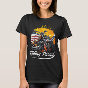 T-shirt Cavalière fière de moto