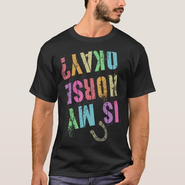 T-shirt Cavalière Fille EST-CE QUE MON CHEVAL VA BIEN Éque (Devant)