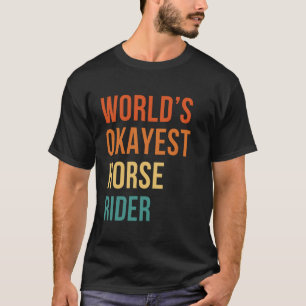 T-shirt Cavalière Moyen du Monde Texte Rétro Vintage