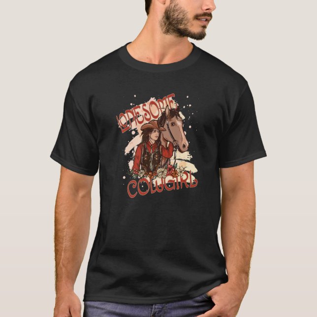 T-shirt Cavalière Solitaire Cheval Sud-Ouest Sauvage (Devant)