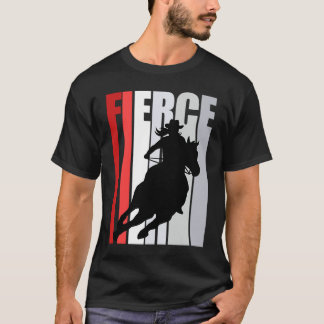 T-shirt Cavalière Violette Fierce Thème Occidental Motivat