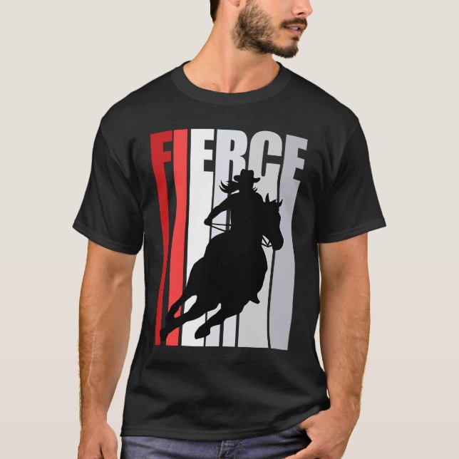 T-shirt Cavalière Violette Fierce Thème Occidental Motivat (Devant)