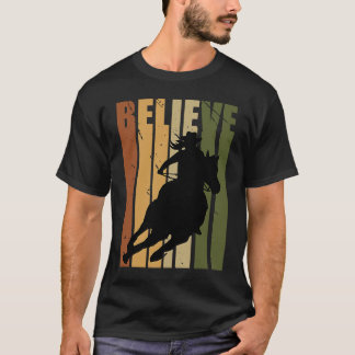 T-shirt Cavalières Camouflage Course de Barils Croyez Vint