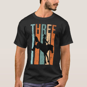 T-shirt Cavaliers Amoureux de Cheval Rétro Rodéo Enfants 3