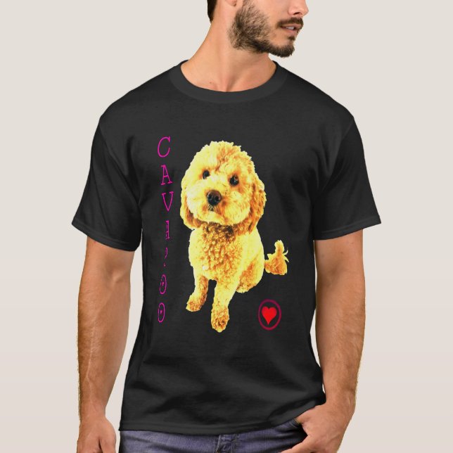 T-shirt Cavapoo Chien Chien Chien Chien Croix Noodle Super (Devant)