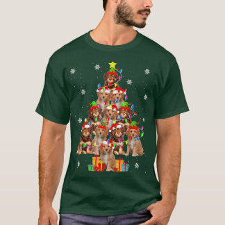 T-shirt Cavapoo Christmas Tree Funny Santa Cavoodle Dog Xm