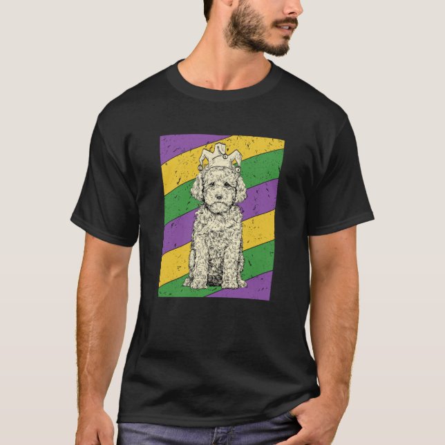 T-shirt Cavapoo Jester Mardi Gras Doodle Dog Mom or Dad (Devant)