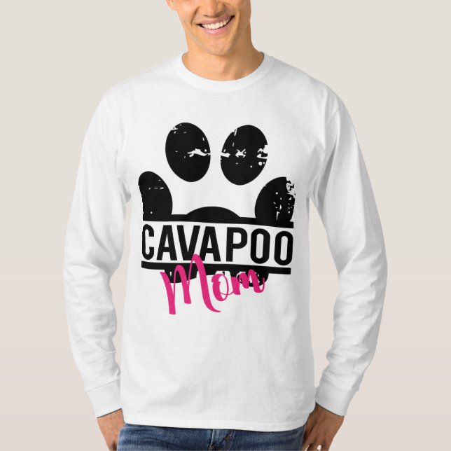 T-shirt Cavapoo Maman Chien Élevage Animaux De Compagnie D (Devant)