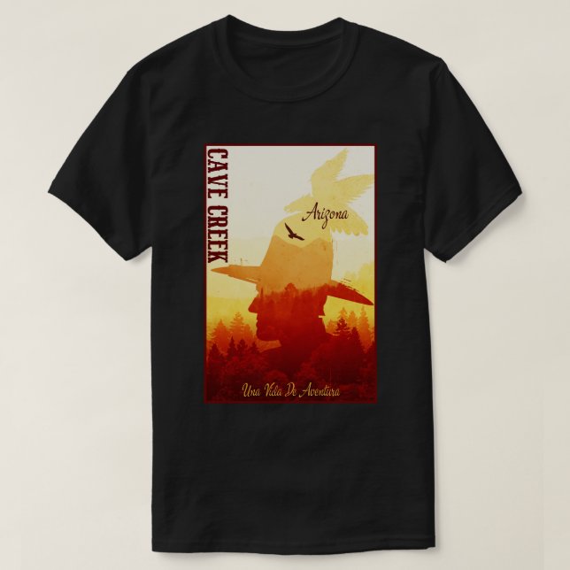 T-shirt cave creek arizona ville sauvage ouest (Design devant)