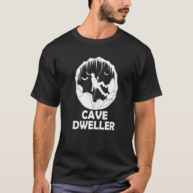 T-shirt Cave Dweller Caving Caver Spéléologie Spelununing (Devant)