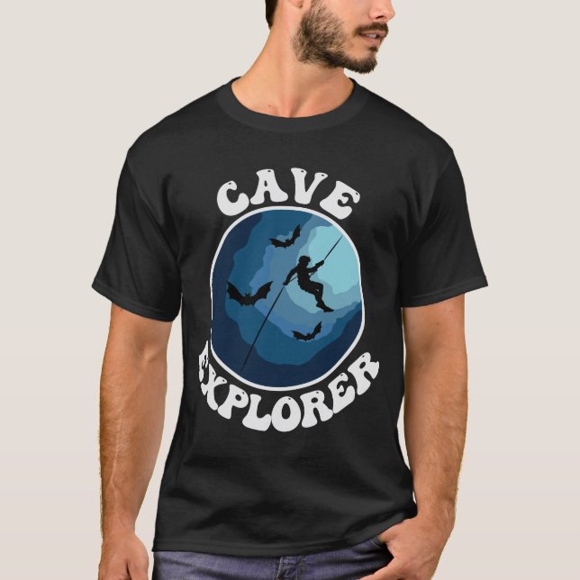 T-shirt Cave Explorer Caver Caving Speleology Speluning (Devant)