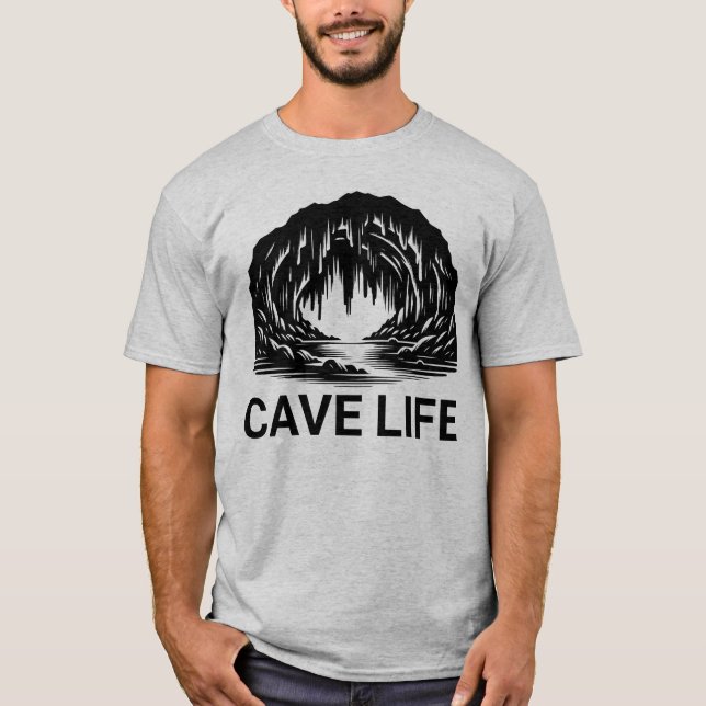 T-shirt Cave Life Caver Escalade Cave Lovers (Devant)