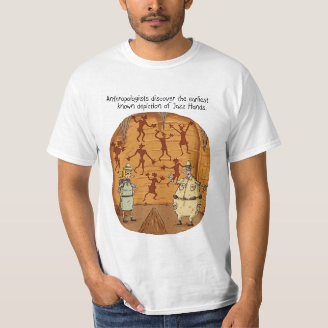 T-shirt Cave Man Jazz Hands (Devant)