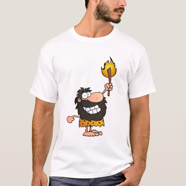 T-shirt Caveman avec torche (Devant)