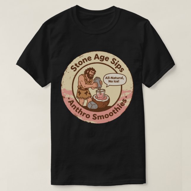 T-shirt Caveman Smoothies Mélange Ancien (Design devant)