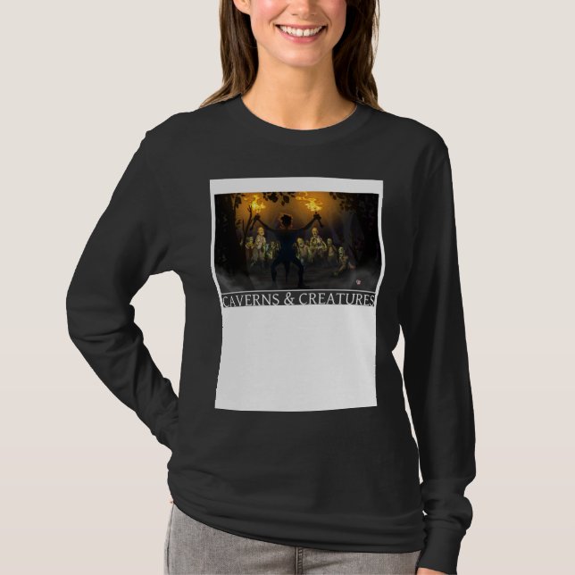 T-shirt Cavernes et créatures de l'attaque de zombie (Devant)