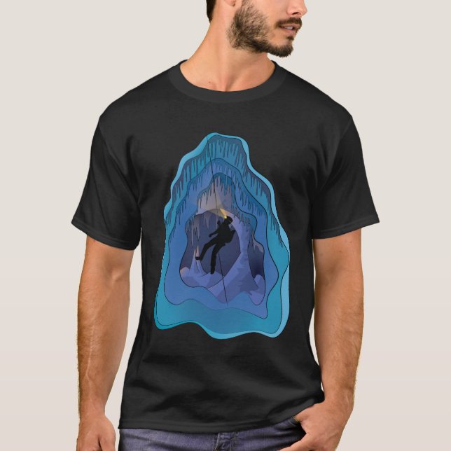 T-shirt Caving Spelunking Underground (Devant)
