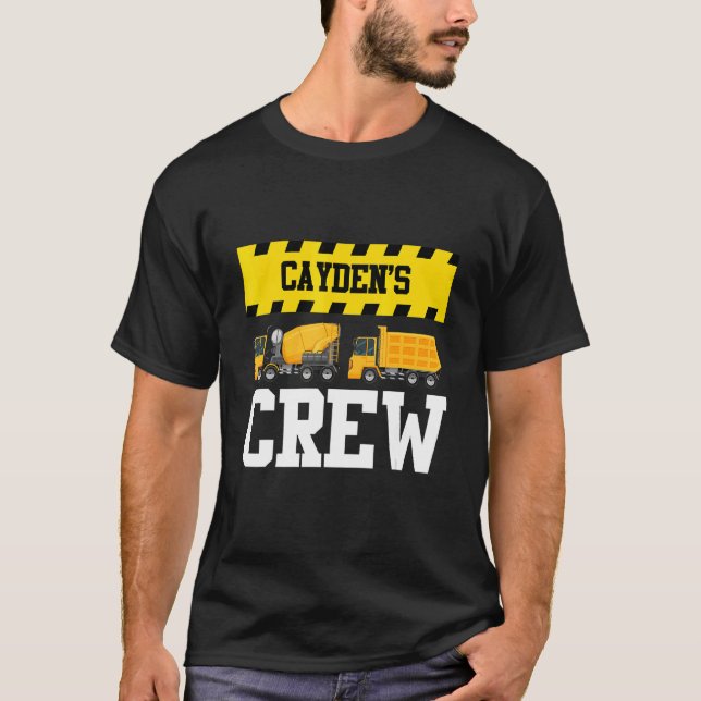 T-shirt Cayden Construction Crew Doublon Personnalisé Dump (Devant)