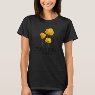 T-shirt Cayucos Beach Californie CA Pavot State Flower Cit