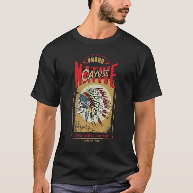 T-shirt Cayuse tribu amérindienne guerrière des Cayuse (Devant)