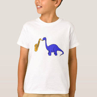 T-shirt CB- Dinosaure Jouer la chemise Sax