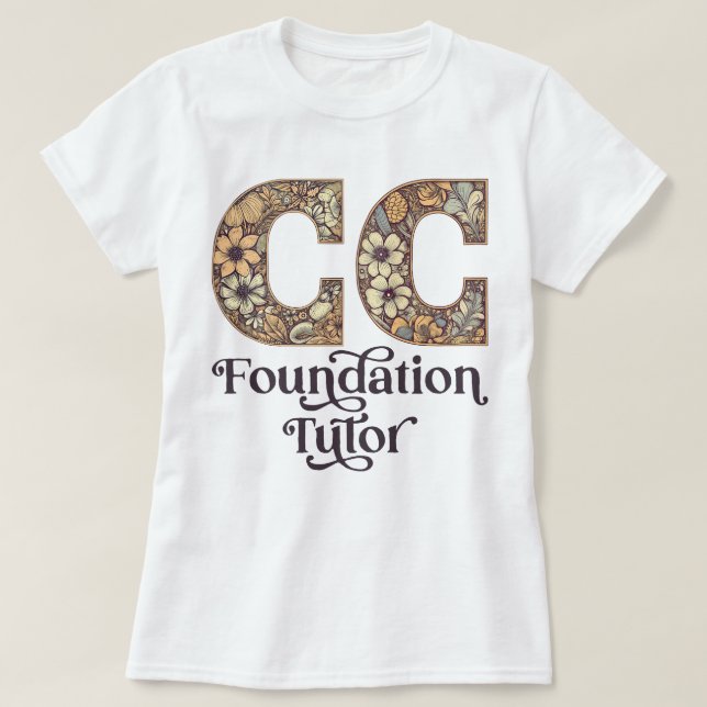 T-shirt CC Fondations Tutor Conversation classique Floral (Design devant)