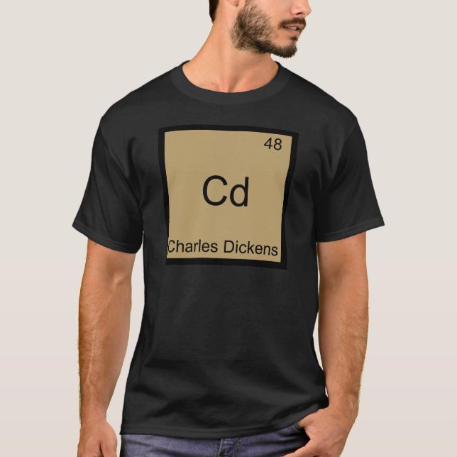 T-shirt Cd - Charles Dickens Chimie Élément Symbole Tee Te (Devant)