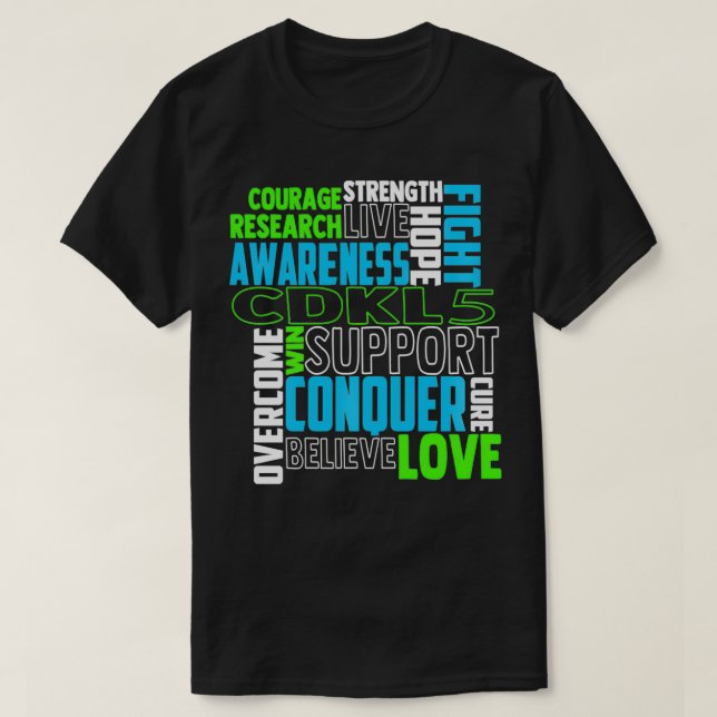 T-shirt CDKL5 Awareness epileptic encephalopathy Related L (Design devant)