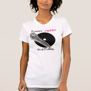 T-shirt CDR_BLACK, microphone-charme-argent, génial, Fres