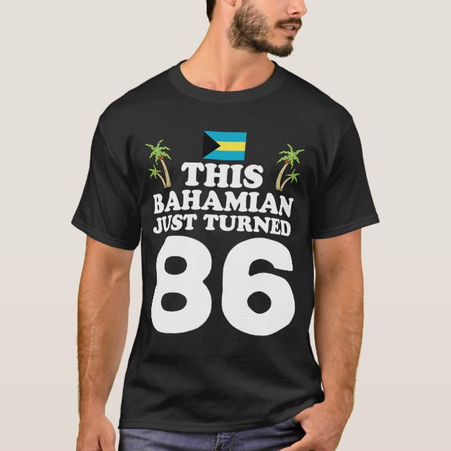 T-shirt Ce Bahaméen vient de tourner 86 Bahamas 86ème anni (Devant)