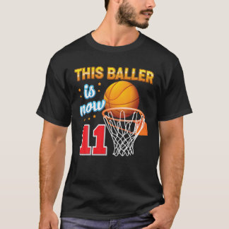 T-shirt Ce Baller A Maintenant 11 Ans 11E Anniversaire Bas