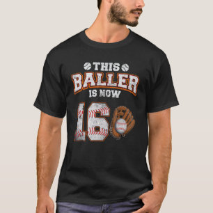 T-shirt Ce Baller a Maintenant 16 Ans 16e Anniversaire Bas