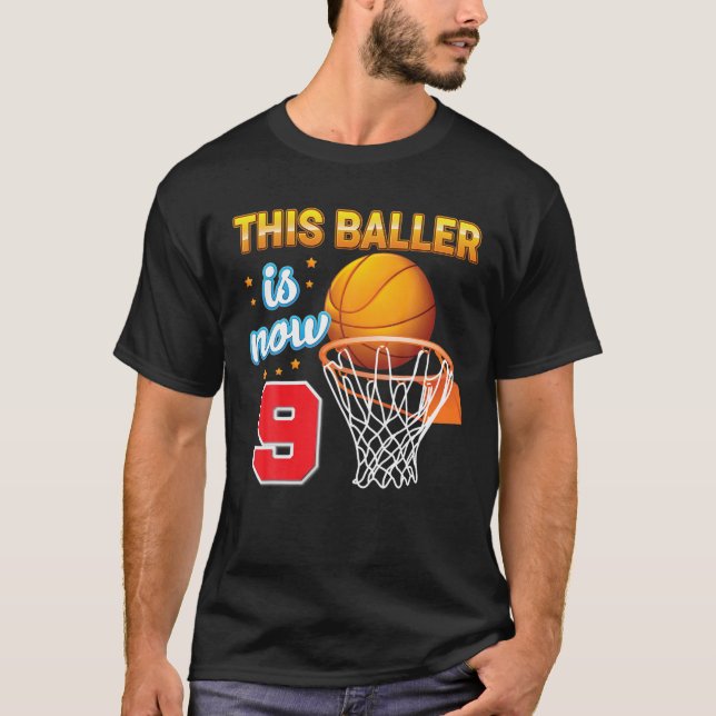 T-shirt Ce Baller A Maintenant 9 Ans 9E Anniversaire Panie (Devant)