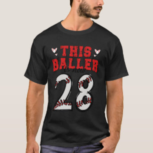 T-shirt Ce Baller Est Maintenant 28 Drôle Baseball 28E Ann