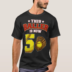 T-shirt Ce Baller Est Maintenant 5 Ans Players Softball 5t