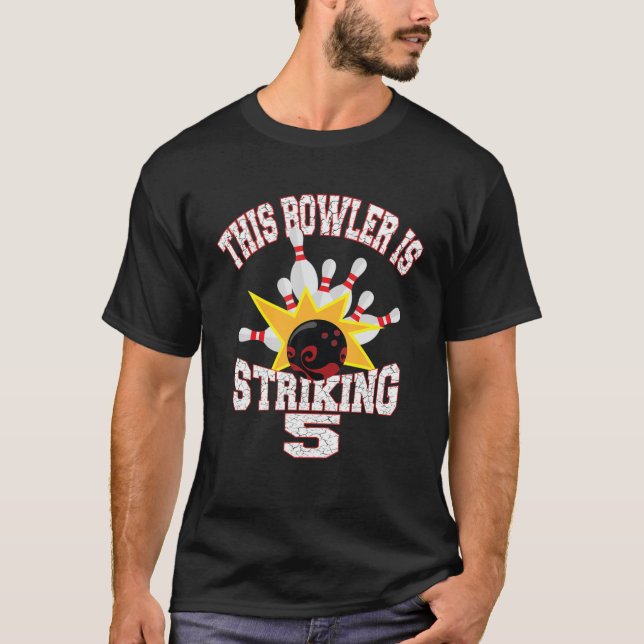 T-shirt Ce Bowler Frappe 5E Anniversaire 5 Ans B (Devant)