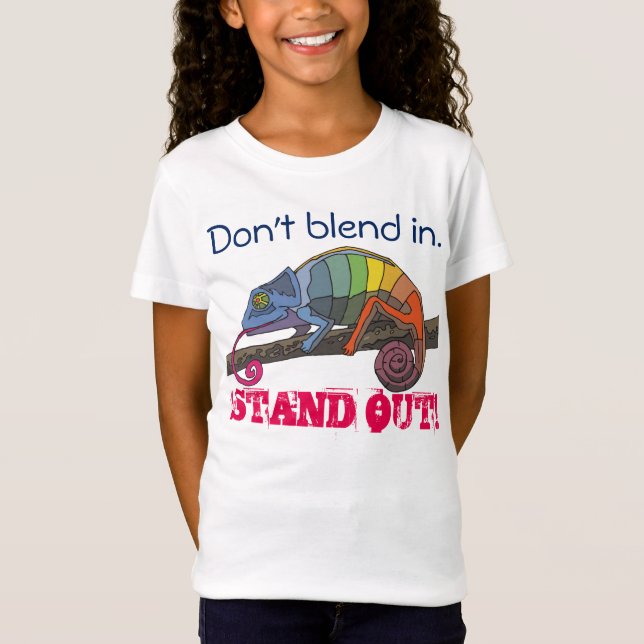 T-Shirt Ce caméléon ne se mélange pas dedans… (Devant)