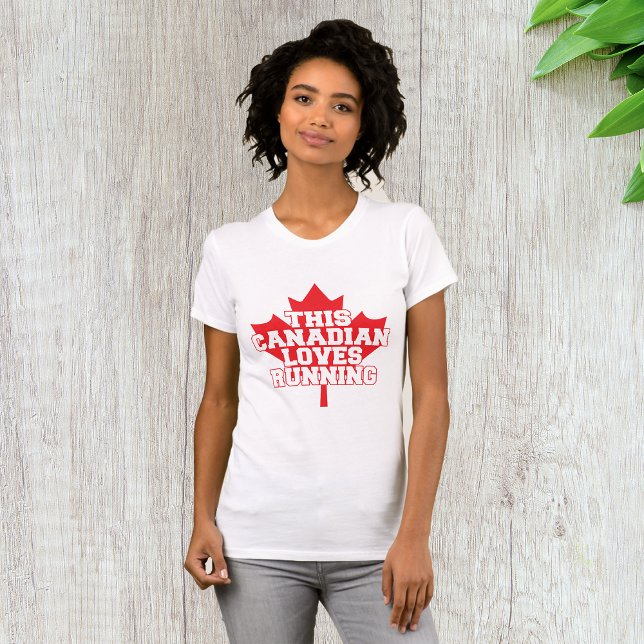 T-shirt Ce Canadien aime courir (Créateur téléchargé)