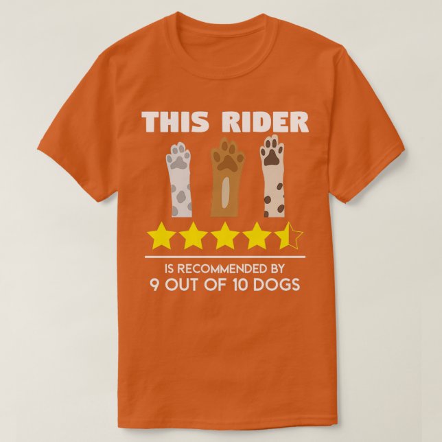 T-shirt Ce cavalier est recommandé par Chiens Drôle Citati (Design devant)