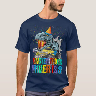 T-shirt Ce Chauffeur De Camion Monster Est 8 Anniversaire