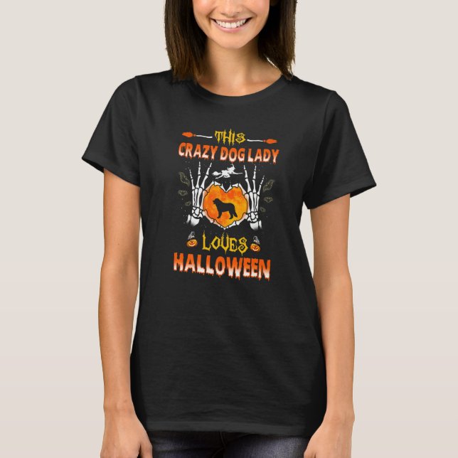 T-shirt Ce chien fou Lady Bernese Mountain aime Hallowe (Devant)