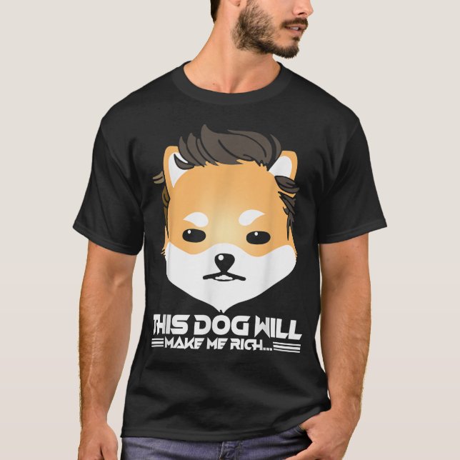 T-shirt Ce chien vous rendra riche, Dogelon Mars Elon Mem (Devant)
