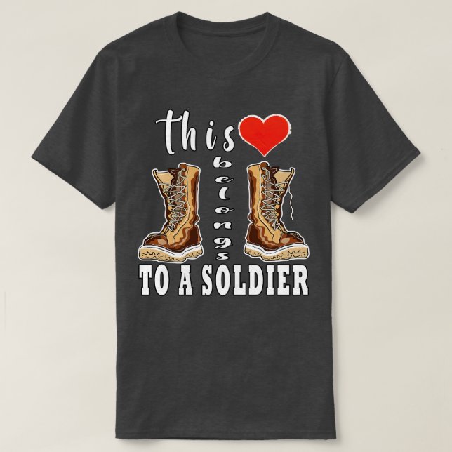 T-shirt Ce Coeur Appartient À Un Soldat (Design devant)