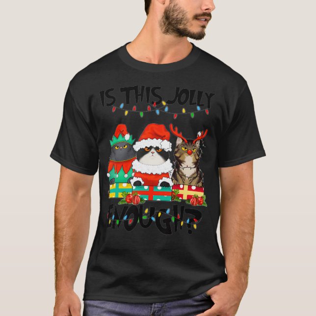 T-shirt Ce costume de chat Jolly Enouel Noel est un Merry  (Devant)
